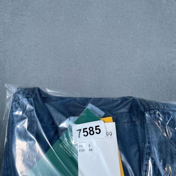 H&M Dress Women's 2 Blue Denim Chambray Tunic Stretch V-Neck Lyocell - Picture 10 of 10